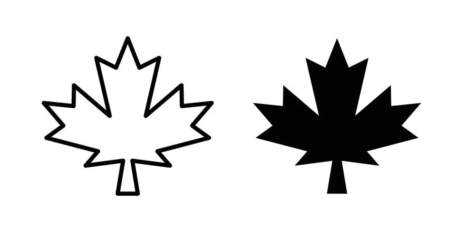 Maple leaf icon set, collection of vector icons Stock-Illustration