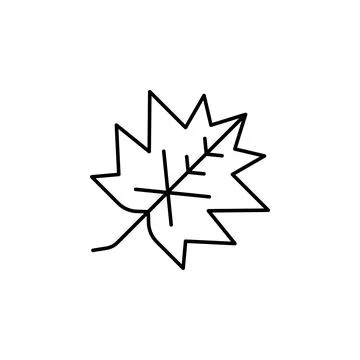 Maple leaf icon. Simple line, outline vector of autumn icons for ui and ux Illustrazione stock