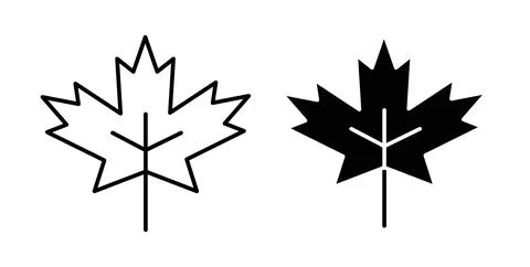 Maple leaf icon vector art Illustrations Stock Illustration