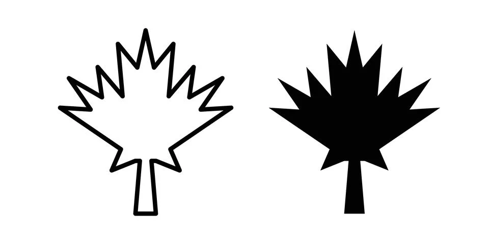 Maple leaf icon vector, illustration icon set Stock-Illustration