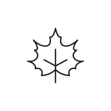 Maple leaf icon vector on white background Stock Illustration