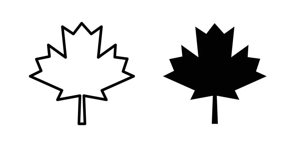 Maple leaf icon for web projects Illustrazione stock
