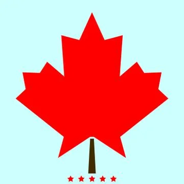 Maple leaf  it is color icon . 스톡 일러스트