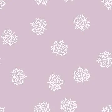 Maple leaf line seamless pattern Illustrazione stock