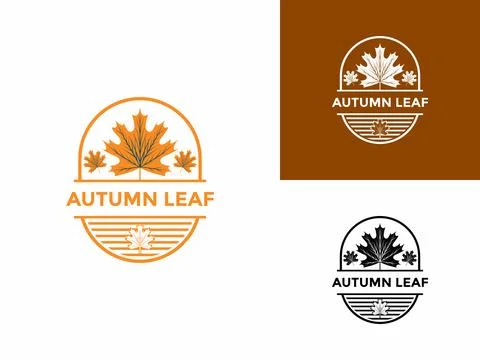 Maple leaf logo design vector illustration, Maple Canada Leaves Retro Vinta.. Stock Illustration