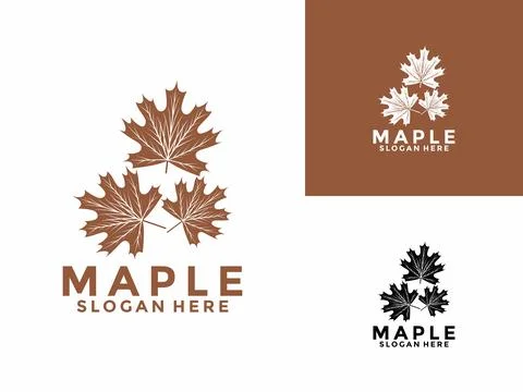 Maple leaf logo design vector illustration, Maple Canada Leaves Nature Logo Illustrazione stock