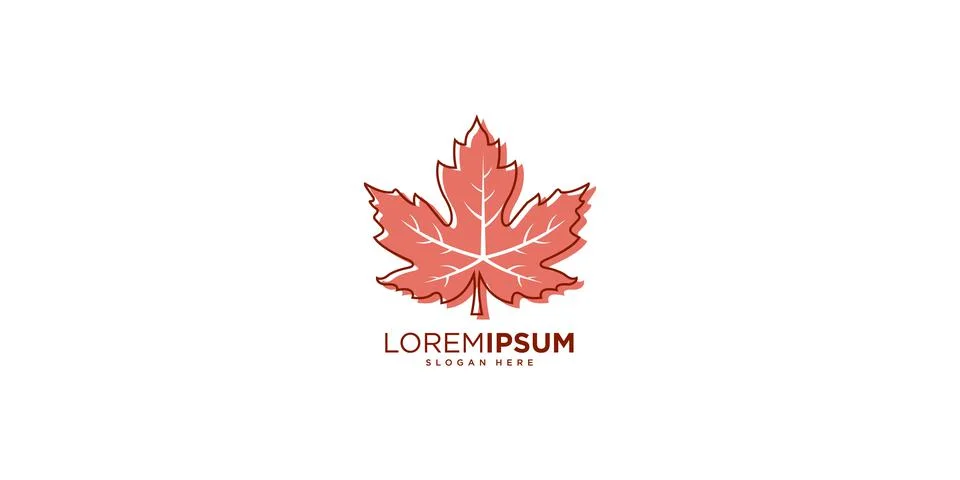 Maple leaf logo vector design Stock Illustration