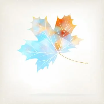 Maple leaf made of triangles. EPS 10 스톡 일러스트
