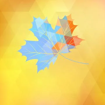 Maple leaf made of triangles. EPS 10 스톡 일러스트