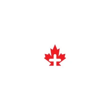 Maple leaf medical pharmacy logo icon Stock Illustration