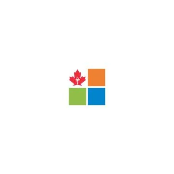 Maple leaf medical pharmacy logo icon Stock Illustration