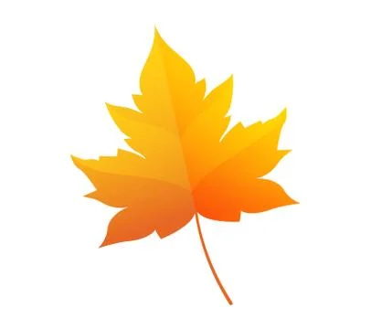 Maple leaf - Orange color Stock Illustration