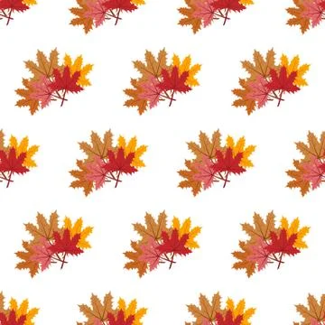 Maple leaf pattern Stock Illustration