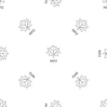 Maple leaf pattern seamless vector Stock Illustration