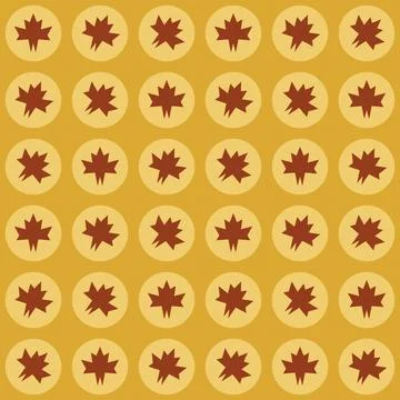 Maple leaf patterns repeating graphic design autumn theme Stock Illustration