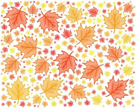  maple leaf red and yellow autumn themed modern seamless repeating design ... Stock Photos