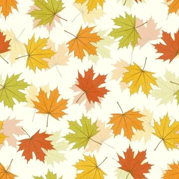 Maple leaf seamless background Stockillustratie