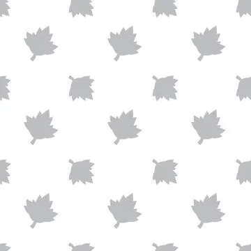 Maple Leaf Seamless Silhouette Pale Background Stock Illustration