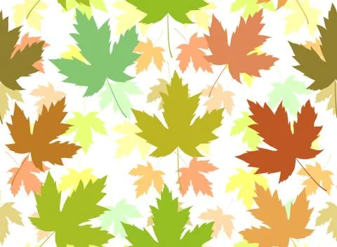 Maple leaf seamless tile Stock Illustration