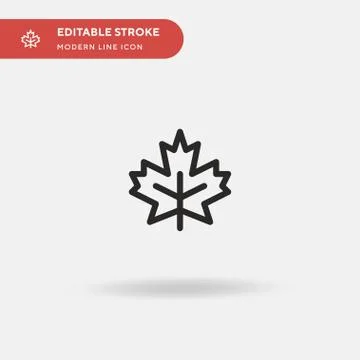 Maple Leaf Simple vector icon. Illustration symbol design template for web mo Stock Illustration