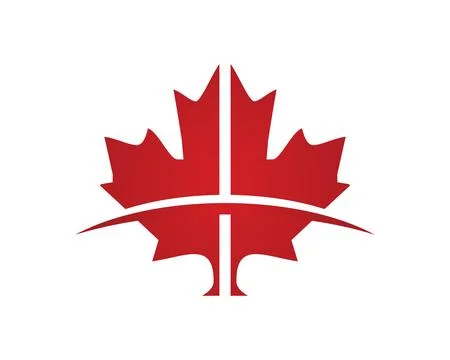 Maple leaf swoosh 2 logo icon Stock-Illustration