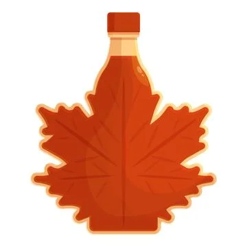 Maple leaf syrup icon cartoon vector. Canada leaf branded Stock Illustration