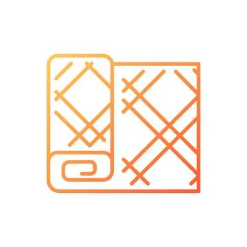 Maple leaf tartan pattern gradient linear vector icon 스톡 일러스트