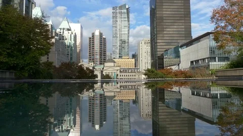 Maple leaf Vancouver downtown Stock Footage 69237648