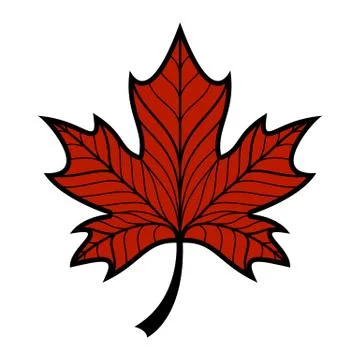 Maple Leaf Vector Icon Stock Illustration