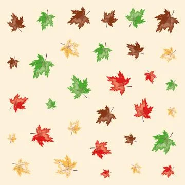 Maple leafs autumn pattern background 스톡 일러스트