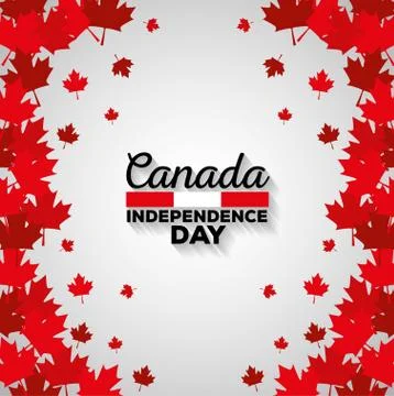 Maple leafs canadian pattern background Illustrazione stock