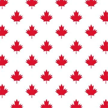 Maple leafs canadian pattern background Stock Illustration