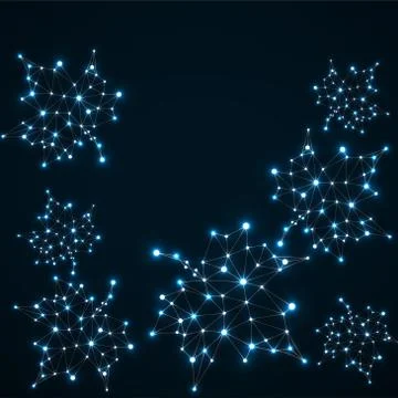 Maple leaves in abstract geometric shape. Vector illustration. Eps 10 Stock Illustration