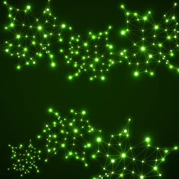 Maple leaves in abstract geometric shape. Vector illustration Stock Illustration