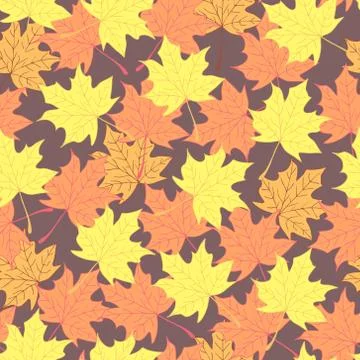 Maple leaves. Autumn background. Endless seamless pattern Illustrazione stock