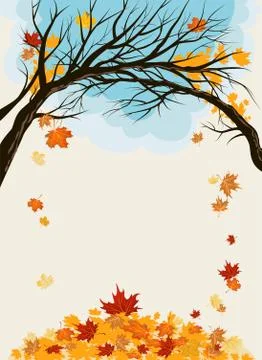 Maple leaves background Stock Illustration