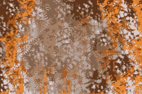 Maple leaves background with orange leaf in autumn Stock Photos