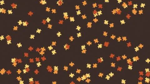 Maple leaves falling autumnal pattern on dark background Illustration