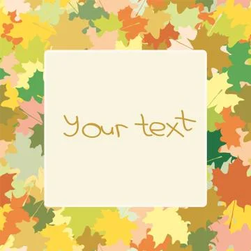 Maple leaves (frame) Stock Illustration