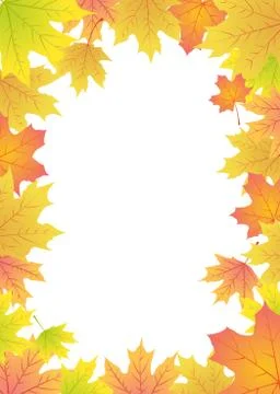 Maple leaves frame Stock Illustration