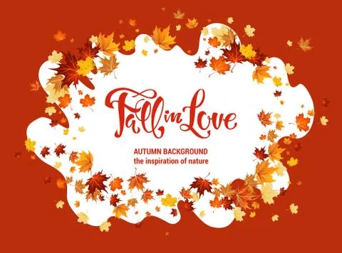 Maple leaves as frame Stock Illustration