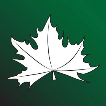 Maple leaves on a green background Stock Illustration