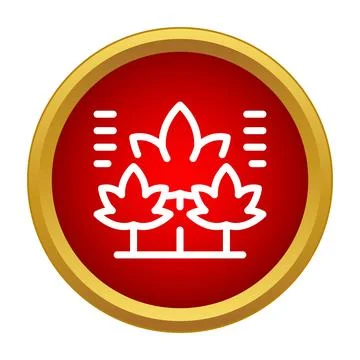Maple leaves icon symbolizing growth and nature Stock Illustration
