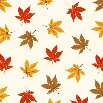 Maple leaves pattern Ilustración de archivo