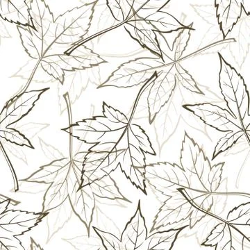 Maple Leaves, Seamles Stock Illustration