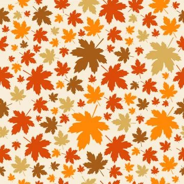 Maple Leaves seamless patern. Stock Illustration