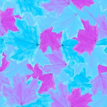 Maple leaves seamless pattern background Stock Photos