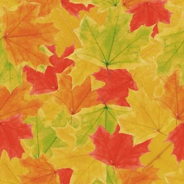 Maple leaves seamless pattern background Stock Photos
