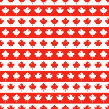 Maple leaves seamless pattern. Canada Day background. Vector template for C.. 스톡 일러스트