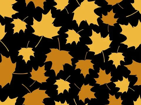 Maple leaves seamless pattern. Falling autumn leaves. Design for wrapping Illustrazione stock